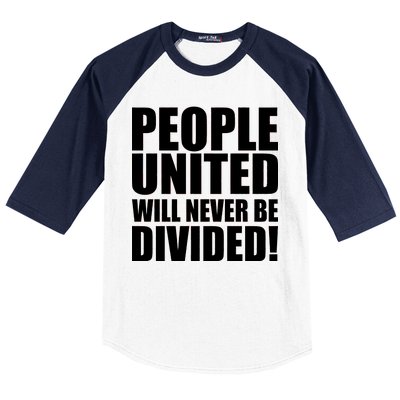 People United Will Never Be Divided! Anti Trump Baseball Sleeve Shirt