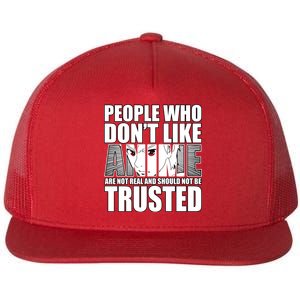 People Who Don't Like Anime Flat Bill Trucker Hat