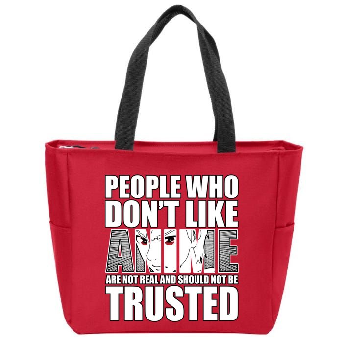 People Who Don't Like Anime Zip Tote Bag
