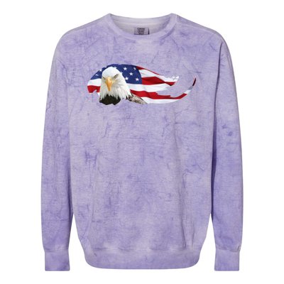 Patriotic Eagle Colorblast Crewneck Sweatshirt