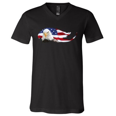 Patriotic Eagle V-Neck T-Shirt