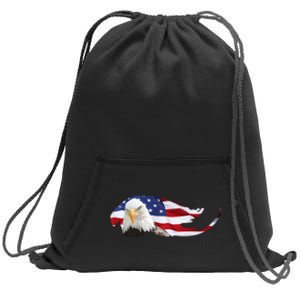 Patriotic Eagle Sweatshirt Cinch Pack Bag