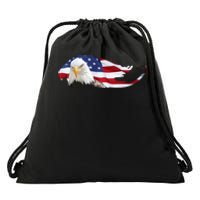 Patriotic Eagle Drawstring Bag