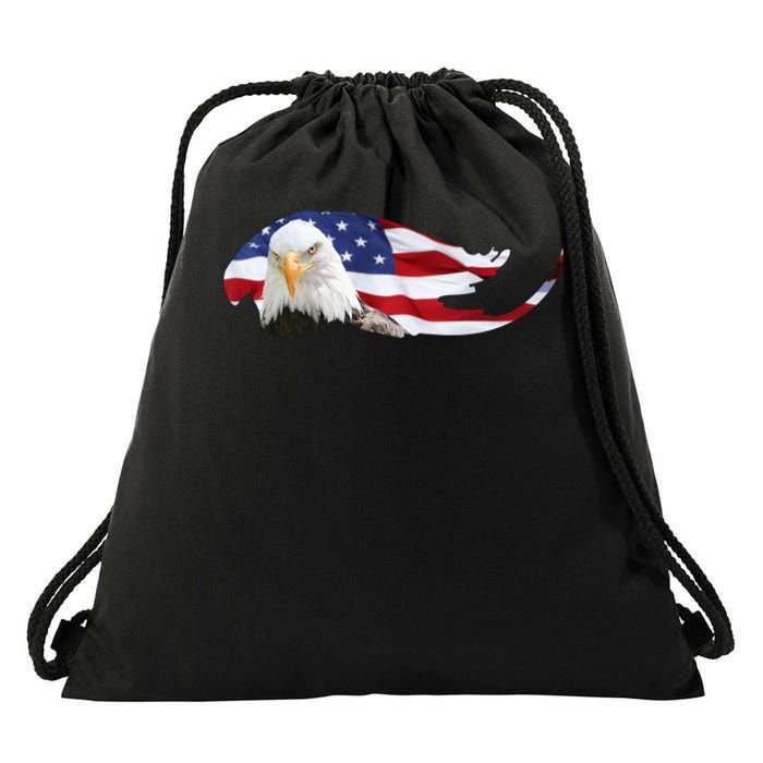 Patriotic Eagle Drawstring Bag