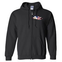 Patriotic Eagle Full Zip Hoodie