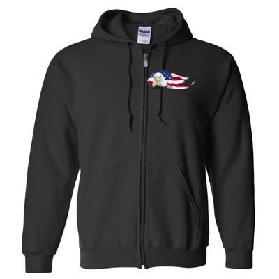 Patriotic Eagle Full Zip Hoodie