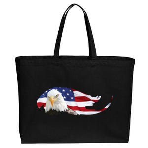 Patriotic Eagle Cotton Canvas Jumbo Tote