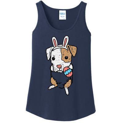 Pocket Easter Pitbull Bunny Pittie Dog Lover Women Ladies Essential Tank