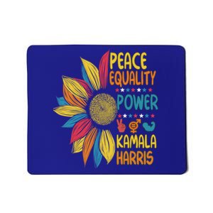 Peace Equality Power Kamala Harris Sunflower Colorful Funny Gift Mousepad