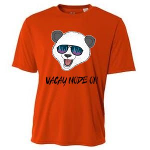 Panda Equalizer Party Rave Techno Vacation Vacay Mode On Gift Cooling Performance Crew T-Shirt