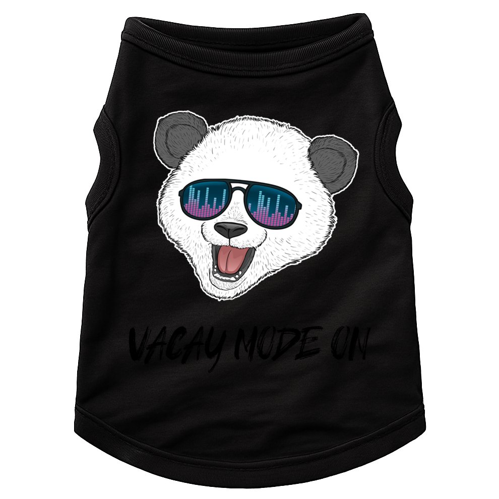 Panda Equalizer Party Rave Techno Vacation Vacay Mode On Gift Doggie Tank