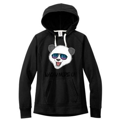 Panda Equalizer Party Rave Techno Vacation Vacay Mode On Gift Women's Fleece Hoodie