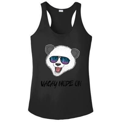 Panda Equalizer Party Rave Techno Vacation Vacay Mode On Gift Ladies PosiCharge Competitor Racerback Tank