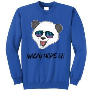 Panda Equalizer Party Rave Techno Vacation Vacay Mode On Gift Sweatshirt