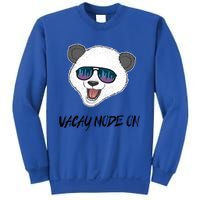 Panda Equalizer Party Rave Techno Vacation Vacay Mode On Gift Sweatshirt