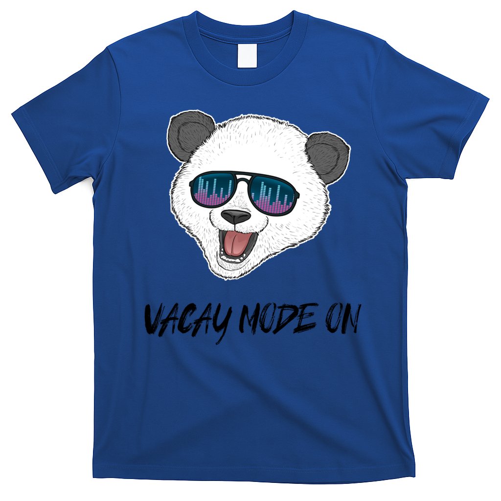 Panda Equalizer Party Rave Techno Vacation Vacay Mode On Gift T-Shirt