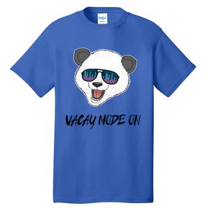 Panda Equalizer Party Rave Techno Vacation Vacay Mode On Gift Tall T-Shirt