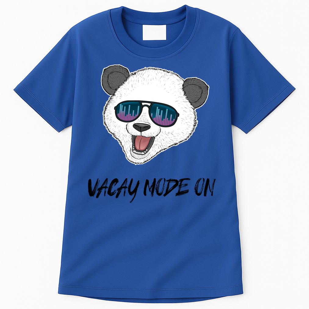 Panda Equalizer Party Rave Techno Vacation Vacay Mode On Gift Tall T-Shirt