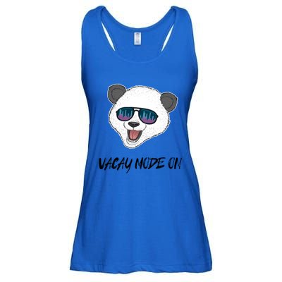 Panda Equalizer Party Rave Techno Vacation Vacay Mode On Gift Ladies Essential Flowy Tank