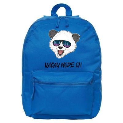 Panda Equalizer Party Rave Techno Vacation Vacay Mode On Gift 16 in Basic Backpack