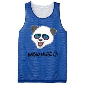 Panda Equalizer Party Rave Techno Vacation Vacay Mode On Gift Mesh Reversible Basketball Jersey Tank