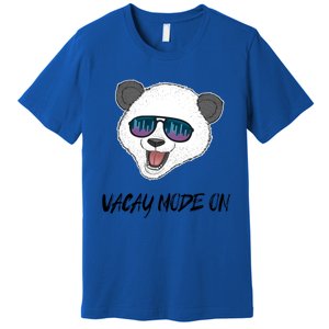 Panda Equalizer Party Rave Techno Vacation Vacay Mode On Gift Premium T-Shirt