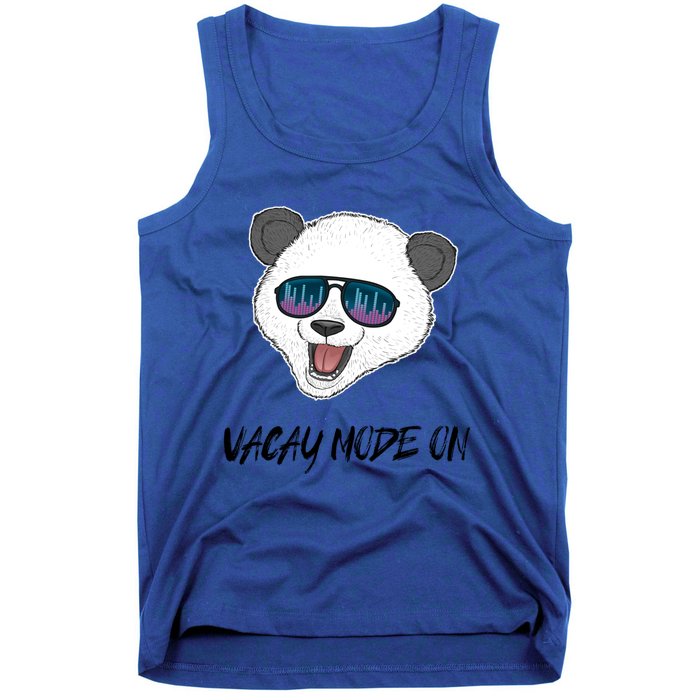 Panda Equalizer Party Rave Techno Vacation Vacay Mode On Gift Tank Top