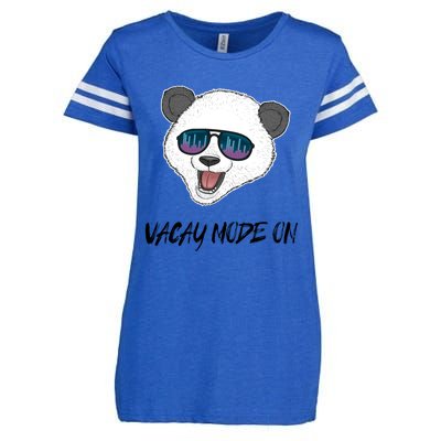 Panda Equalizer Party Rave Techno Vacation Vacay Mode On Gift Enza Ladies Jersey Football T-Shirt