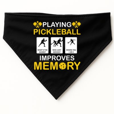 Pickleball Expert Playing Pickleball Improves Memory Gift USA-Made Doggie Bandana