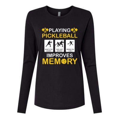 Pickleball Expert Playing Pickleball Improves Memory Gift Womens Cotton Relaxed Long Sleeve T-Shirt