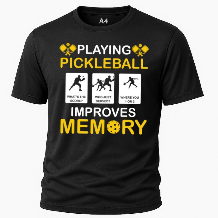 Pickleball Expert Playing Pickleball Improves Memory Gift Cooling Performance Crew T-Shirt