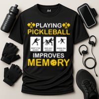 Pickleball Expert Playing Pickleball Improves Memory Gift Cooling Performance Crew T-Shirt