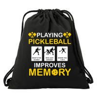 Pickleball Expert Playing Pickleball Improves Memory Gift Drawstring Bag