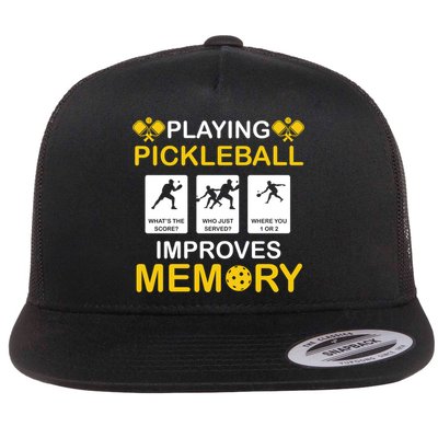 Pickleball Expert Playing Pickleball Improves Memory Gift Flatbill Hat