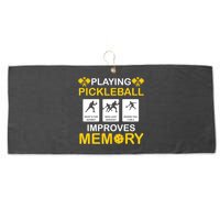 Pickleball Expert Playing Pickleball Improves Memory Gift Large Microfiber Waffle Golf Towel
