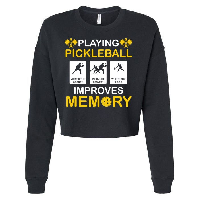 Pickleball Expert Playing Pickleball Improves Memory Gift Cropped Pullover Crew