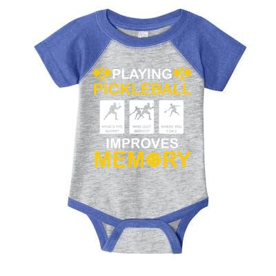 Pickleball Expert Playing Pickleball Improves Memory Gift Infant Baby Jersey Bodysuit