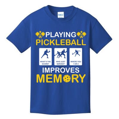 Pickleball Expert Playing Pickleball Improves Memory Gift Kids T-Shirt