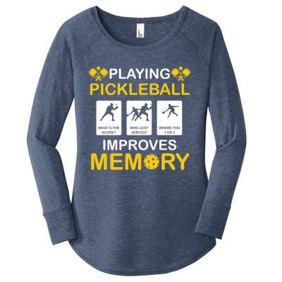 Pickleball Expert Playing Pickleball Improves Memory Gift Women's Perfect Tri Tunic Long Sleeve Shirt