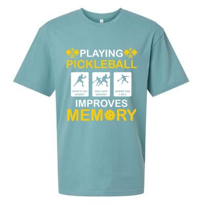 Pickleball Expert Playing Pickleball Improves Memory Gift Sueded Cloud Jersey T-Shirt
