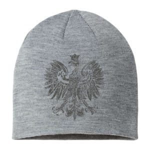 Polish Eagle Poland Coat Of Arms Polish Pride Retro Flag Sustainable Beanie