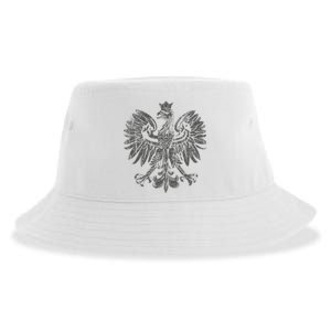 Polish Eagle Poland Coat Of Arms Polish Pride Retro Flag Sustainable Bucket Hat