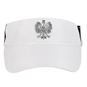 Polish Eagle Poland Coat Of Arms Polish Pride Retro Flag Adult Drive Performance Visor