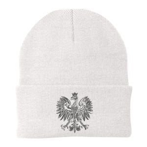 Polish Eagle Poland Coat Of Arms Polish Pride Retro Flag Knit Cap Winter Beanie