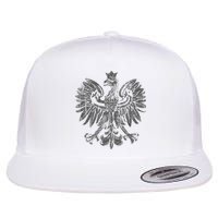 Polish Eagle Poland Coat Of Arms Polish Pride Retro Flag Flat Bill Trucker Hat