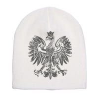 Polish Eagle Poland Coat Of Arms Polish Pride Retro Flag Short Acrylic Beanie