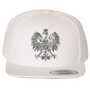 Polish Eagle Poland Coat Of Arms Polish Pride Retro Flag Wool Snapback Cap