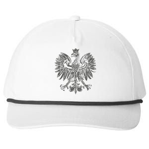 Polish Eagle Poland Coat Of Arms Polish Pride Retro Flag Snapback Five-Panel Rope Hat