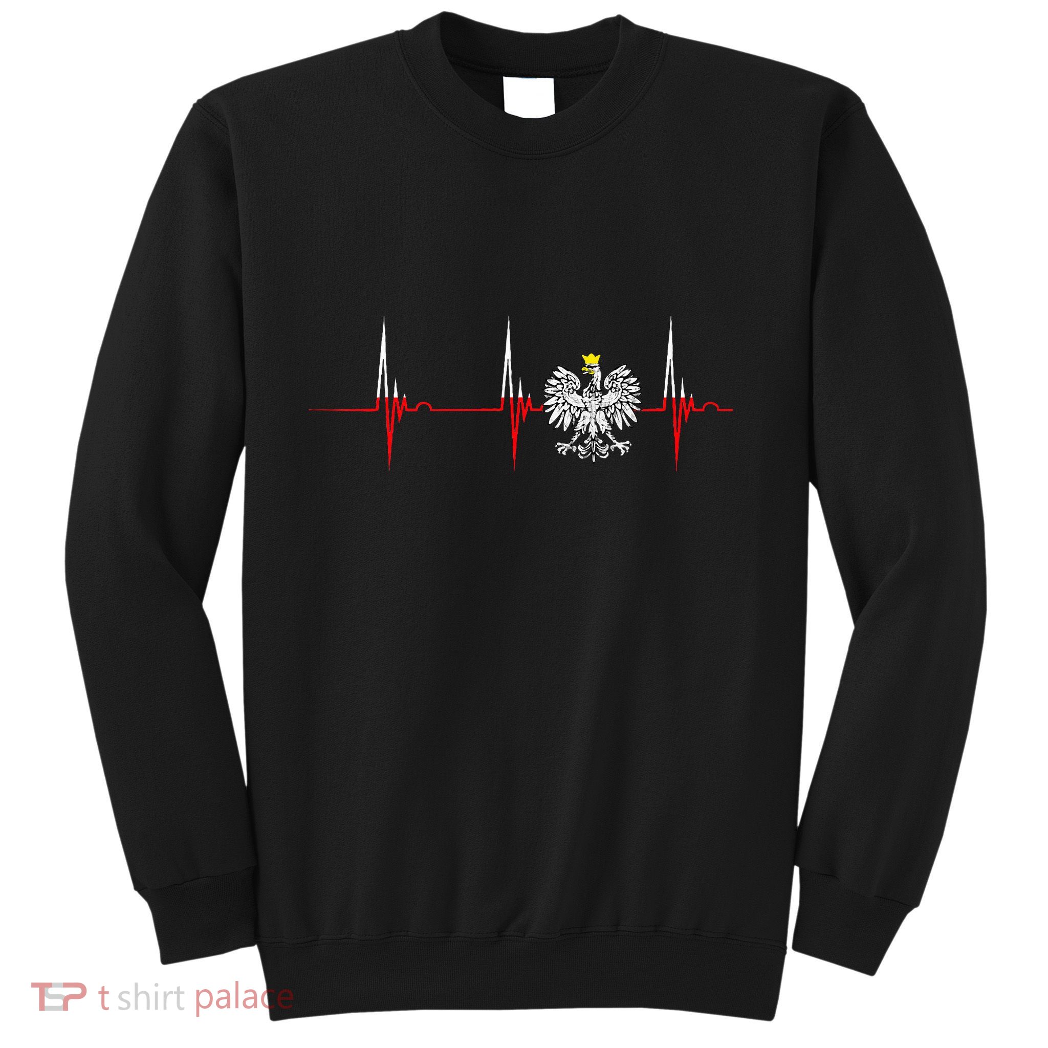 Polska Eagle Pole Heartbeat Ecg Pulse Polish Pride Sweatshirt