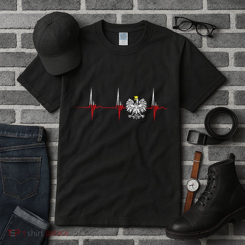 Polska Eagle Pole Heartbeat Ecg Pulse Polish Pride Tall T-Shirt